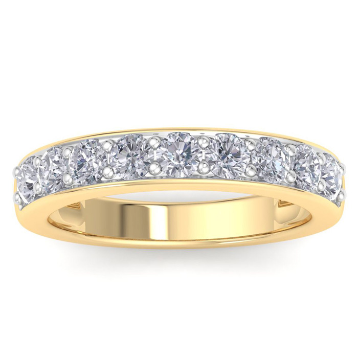1 Carat Diamond Wedding Band in 14K Yellow Gold (, SI2-I1) by SuperJeweler