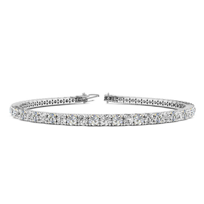 3 1/2 Carat Diamond Tennis Bracelet in 14K White Gold (6.7 g), 6 Inches,  by SuperJeweler