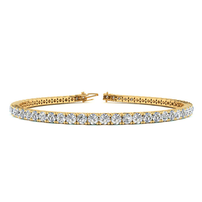 3 1/2 Carat Diamond Tennis Bracelet in 14K Yellow Gold (6.7 g), 6 Inches,  by SuperJeweler