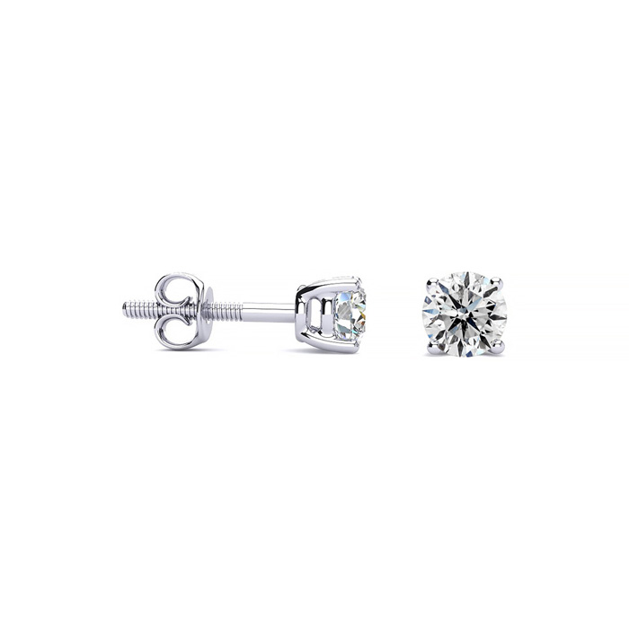 Colorless 1/4 Carat Diamond White Gold Stud Earrings (E-F, I2) by SuperJeweler