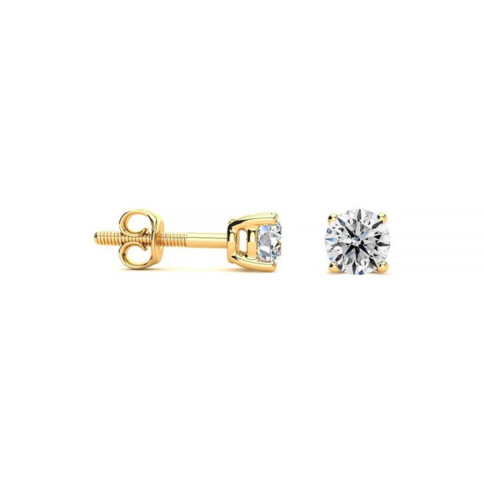 1 4 Carat D E F Color Diamond Stud Earrings Colorless Diamonds