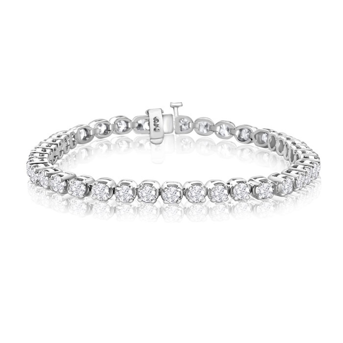 6 Carat Diamond Tennis Bracelet in 14K White Gold (12.9 g), 7 Inches,  by SuperJeweler