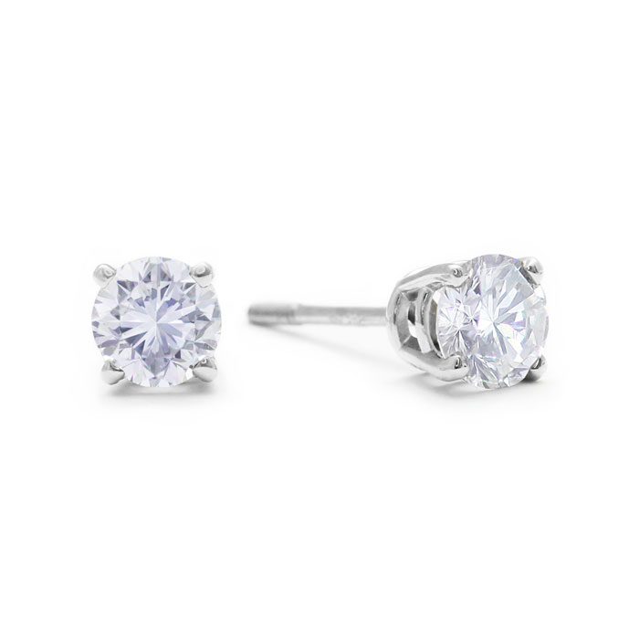 1/4 Carat SINGLE Diamond Stud Earrings in 14k White Gold,  by SuperJeweler