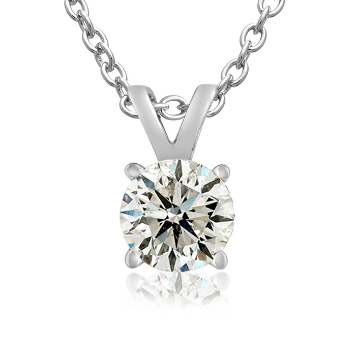 3/4 Carat 14k White Gold Diamond Pendant, K/L By SuperJeweler