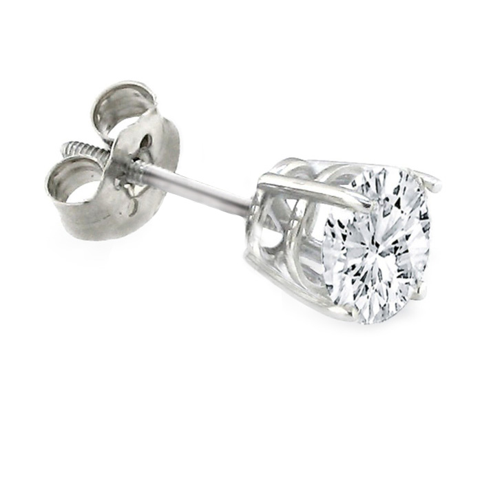 1/6 Carat SINGLE Diamond Stud Earrings in Platinum,  by SuperJeweler