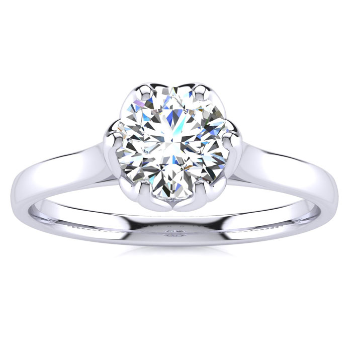 3/4 Carat Diamond Solitaire Engagement Ring in 14K White Gold (3.7 g) (, SI2-I1) by SuperJeweler