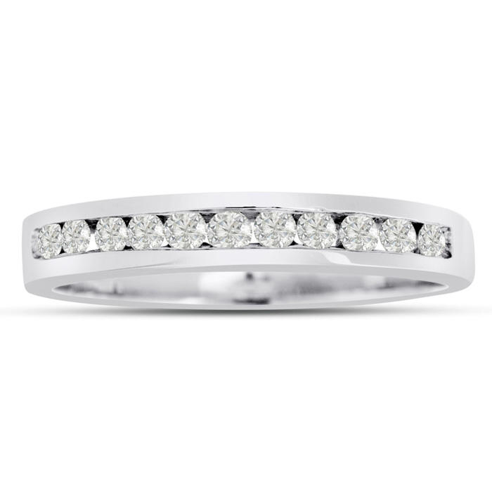 The Perfect 1/4ct Diamond Band in 14k White Gold In Any Size