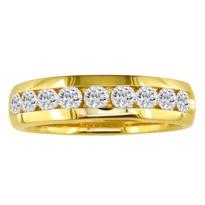 1 Carat Diamond Wedding Band in 14K Yellow Gold (, SI1-SI2) by SuperJeweler