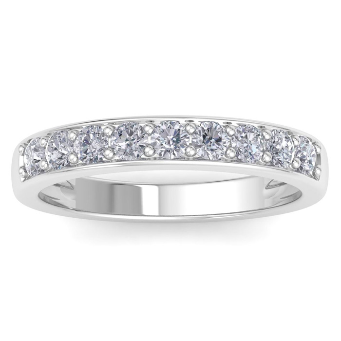 1/2 Carat Diamond Wedding Band in White Gold (, I1-I2) by SuperJeweler