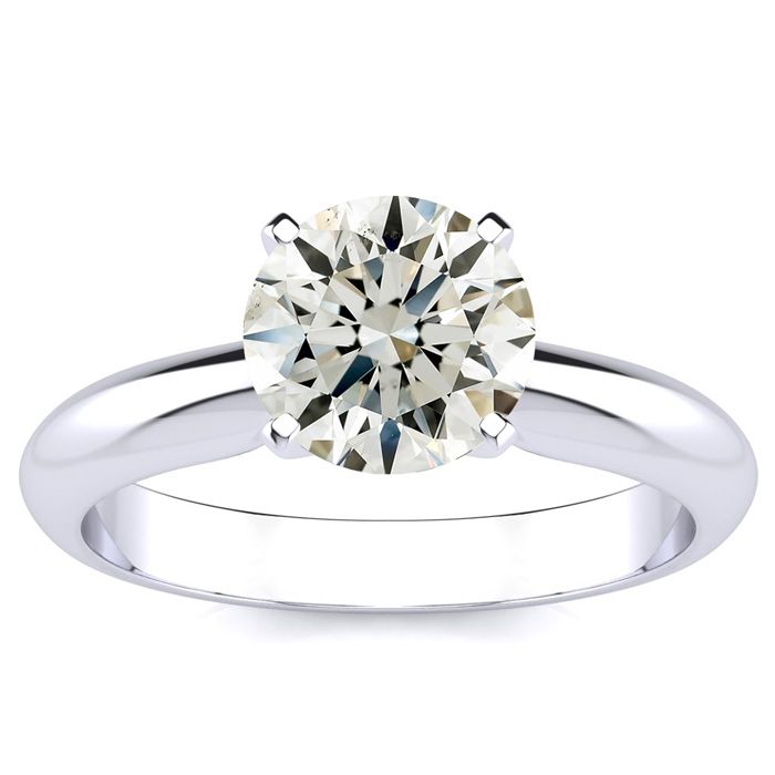 1.5 Carat Round Diamond Engagement Ring in 14K White Gold (  SI1-SI2) by SuperJeweler