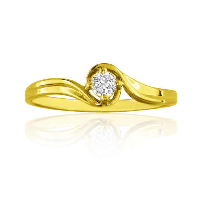 .05 Carat Diamond Promise Ring in Yellow Gold,  by SuperJeweler