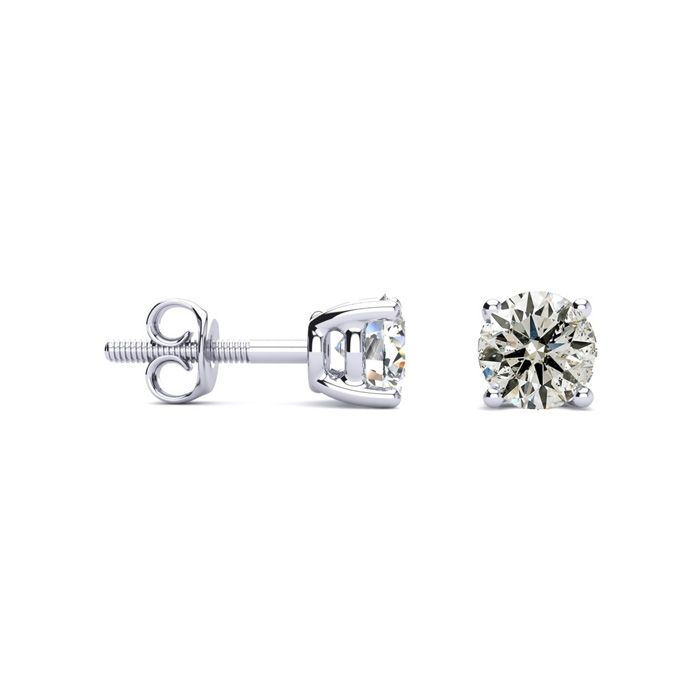 1 Carat Diamond Stud Earrings in 14K White Gold (, ) by SuperJeweler