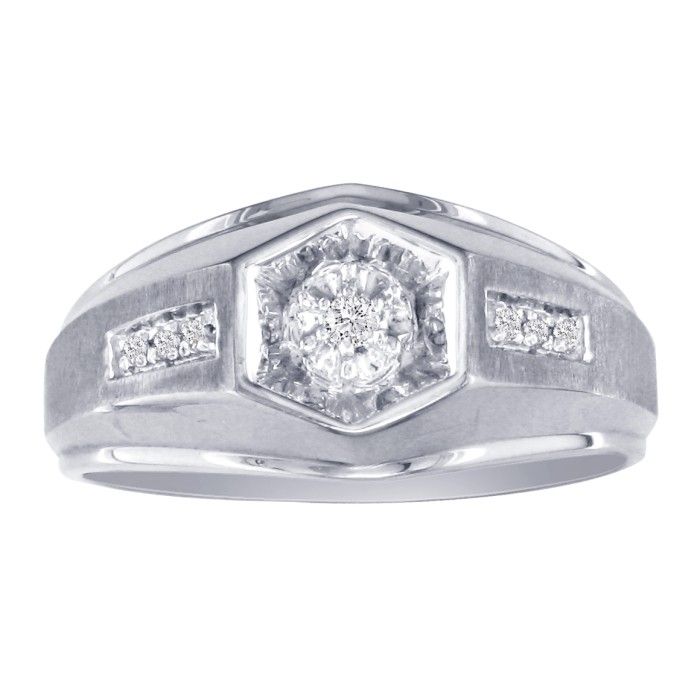 Mens promise sale rings white gold