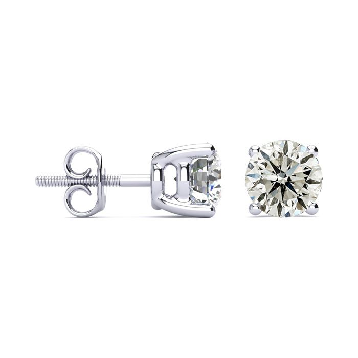 2 Carat Diamond Stud Earrings in 14K White Gold (  I1-I2) by SuperJeweler