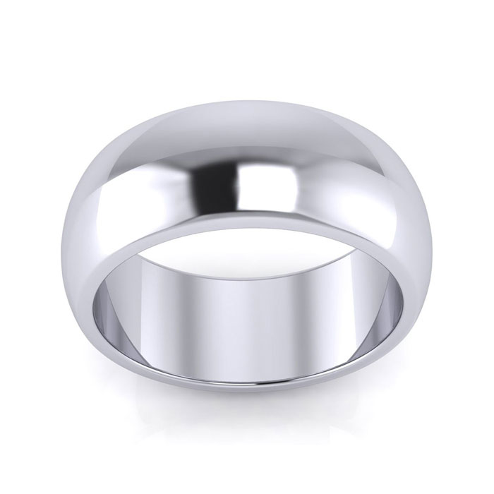 925 Sterling Silver 8MM Ladies & Men's Wedding Band, Free Engraving, Size 10 by SuperJeweler