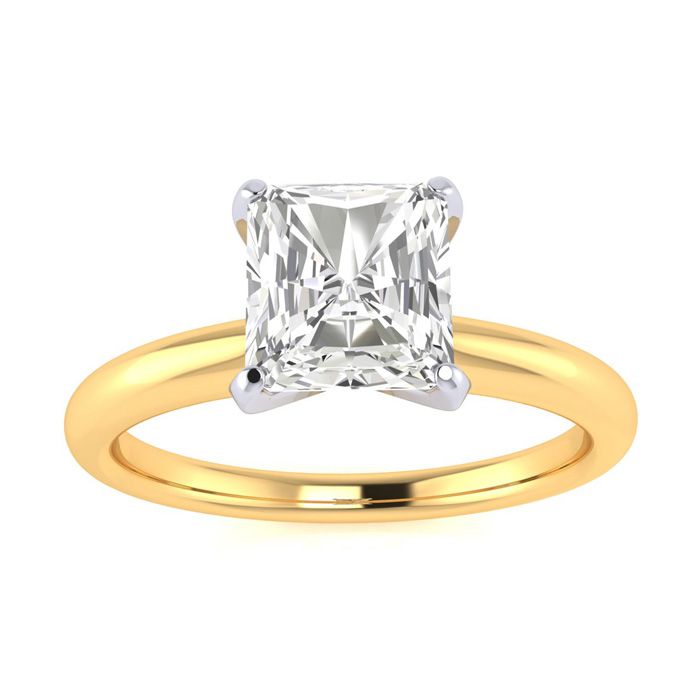 1 Carat Radiant Cut Diamond Solitaire Engagement Ring in 14K Yellow Gold, , Size 4 by SuperJeweler