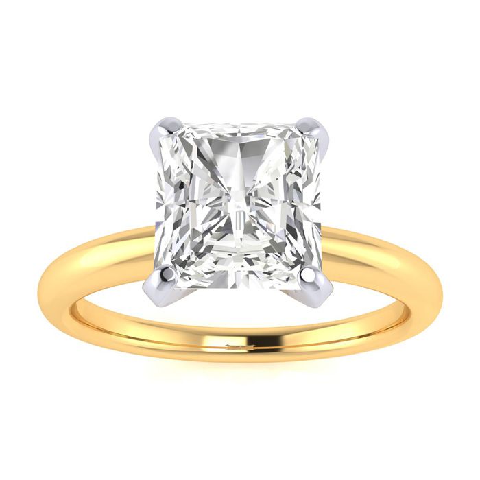 1.5 Carat Radiant Cut Diamond Solitaire Engagement Ring in 14K Yellow Gold  Size 4 by SuperJeweler