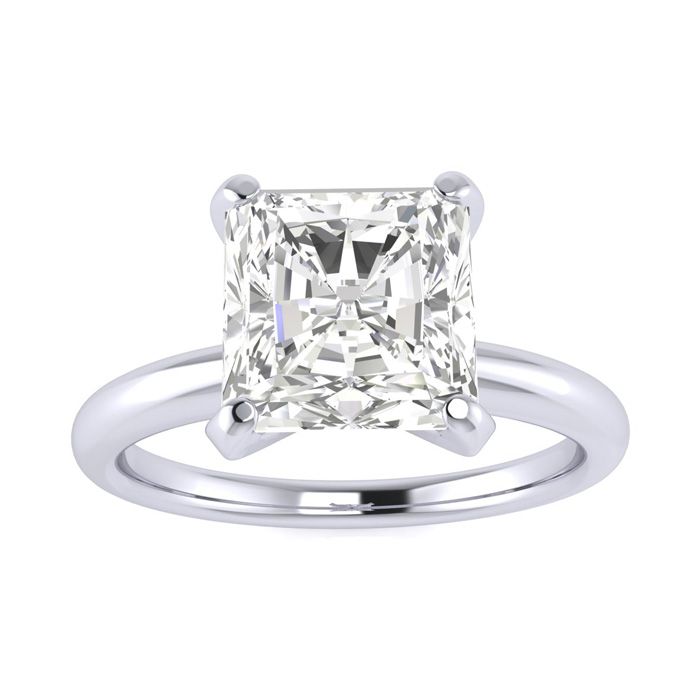 2 Carat Radiant Cut Diamond Solitaire Engagement Ring in 14K White Gold  Size 7.5 by SuperJeweler