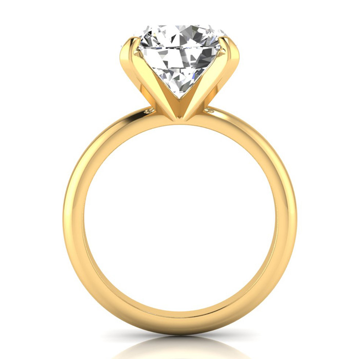 3 Carat Diamond Solitaire Engagement Ring in 14K Yellow Gold (3 g) (, I1-I2 Clarity Enhanced), Size 5.5 by SuperJeweler