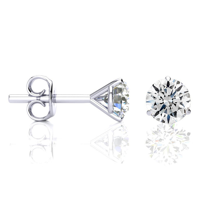 Diamond Stud Earrings  1.60 Carat Colorless Diamond Stud Earrings