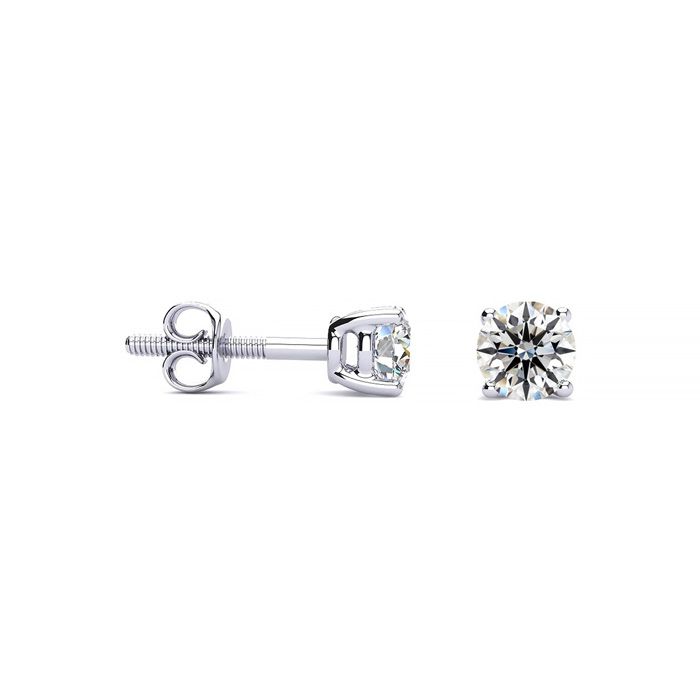 0.28 Carat Colorless Diamond Earrings in 14K White Gold (0.5 g) (E-F, I2) by SuperJeweler