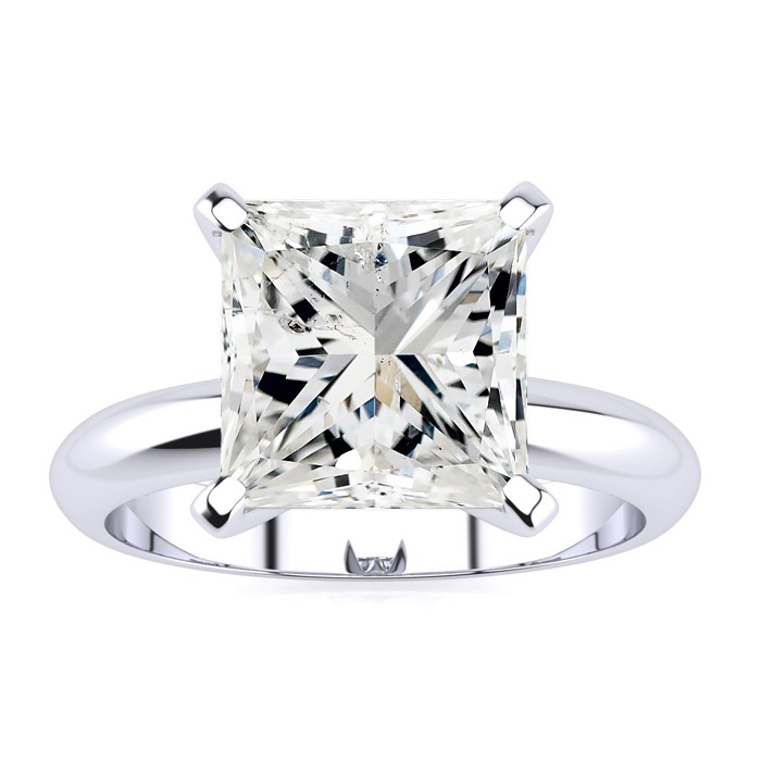 3 carat square 2024 diamond ring