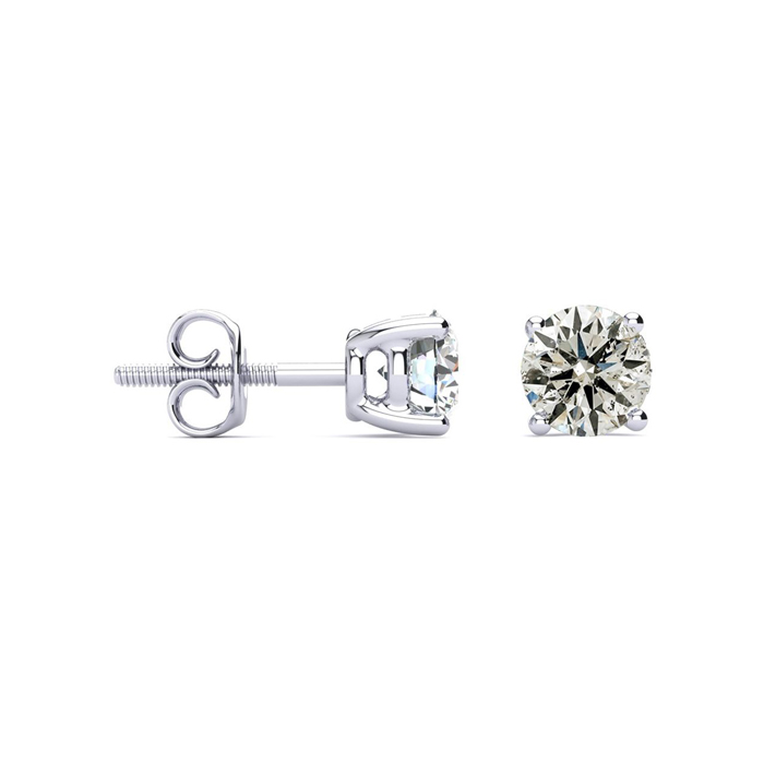 1.5 Carat Diamond Stud Earrings in 14K White Gold (1 gram) (,  Clarity Enhanced) by SuperJeweler