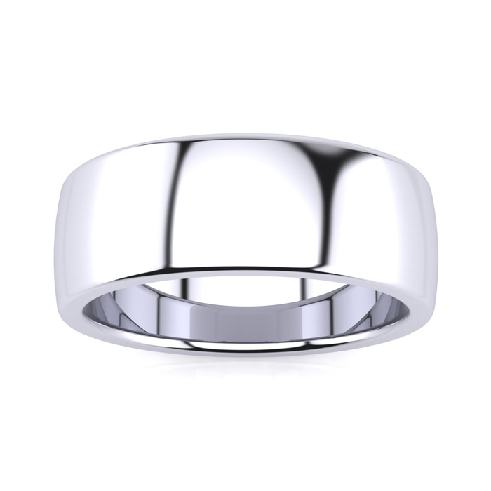 8MM High Grade Stainless Steel Wedding Band, Size 7 by SuperJeweler