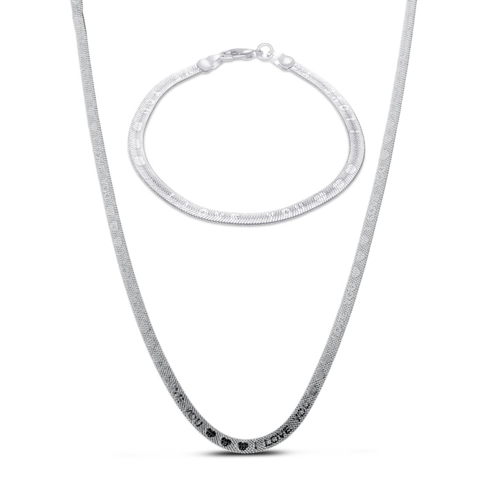 I Love You Necklace & Bracelet Set by SuperJeweler