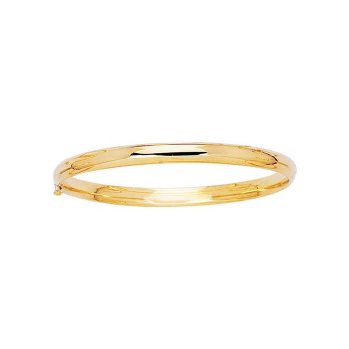 14K Yellow Gold (3.30 g) Kids Bangle Bracelet, 5 1/2 Inches by SuperJeweler