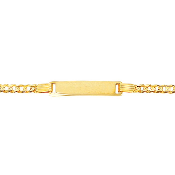 14K Yellow Gold (2.75 g) Kids ID Curb Link Bracelet, 6 Inches by SuperJeweler