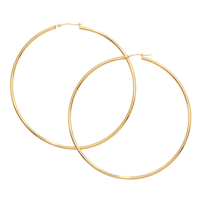 Large 14 karat on sale gold hoop earrings