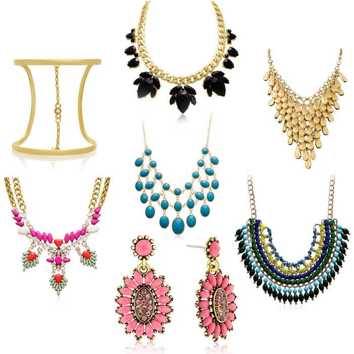 Statement Jewelry Gift Set Featuring 7 Pieces of Fashion Necklaces, Earrings & Bracelets by SuperJeweler