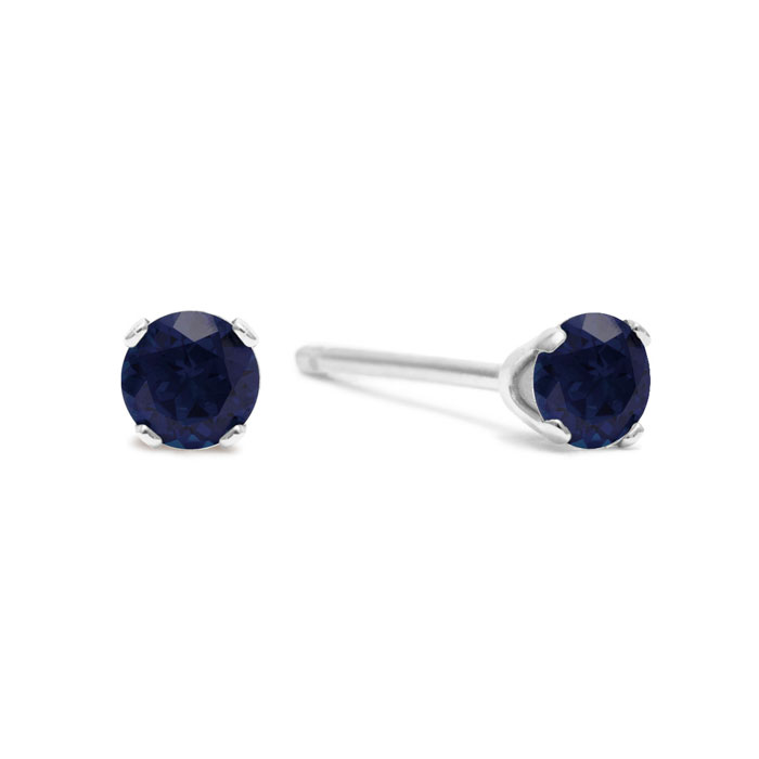 5 Point Sapphire Stud Earrings in Sterling Silver by SuperJeweler