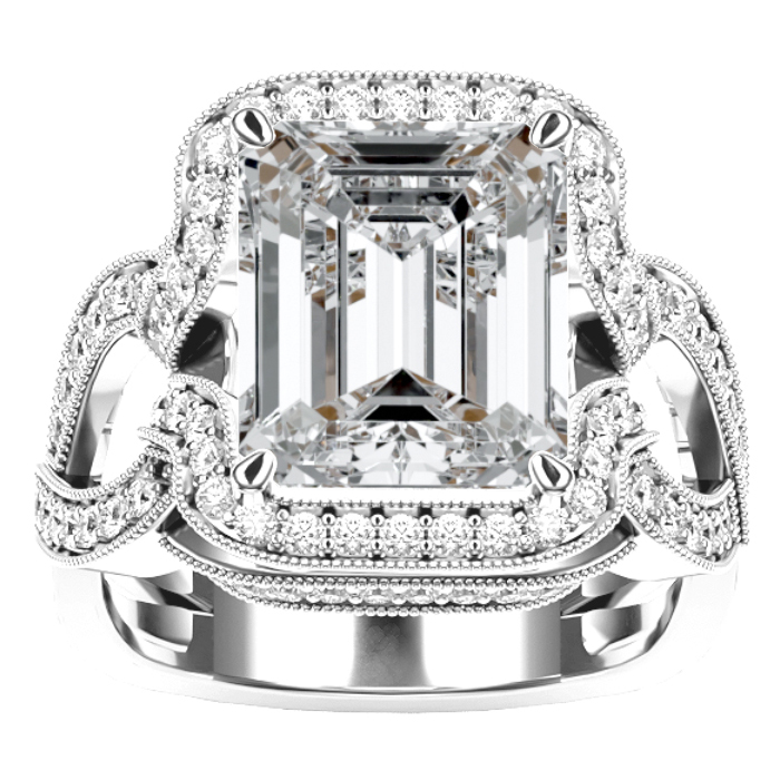 14kwg 3/4 Carat diamond & Color Stone Engagement & Wedding Ring SET, , Size 5.5 by SuperJeweler