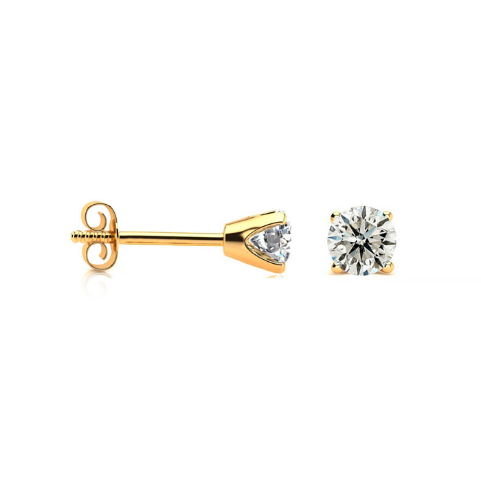 1/3 Carat Diamond Stud Earrings in 14K Yellow Gold (0.7 Grams) (, I2) by SuperJeweler