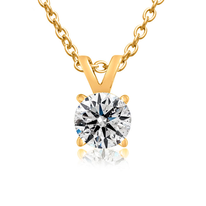 Nearly 1/2 Carat 14k Yellow Gold Diamond Pendant Necklace, , 18 Inch Chain by SuperJeweler