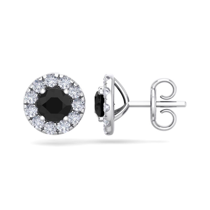 Black diamond earrings 2024 2 carat