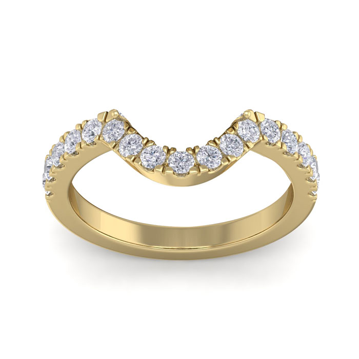 1/2 Carat Matching Diamond Wedding Band in 14K Yellow Gold (3.0 g), , Size 4 by SuperJeweler