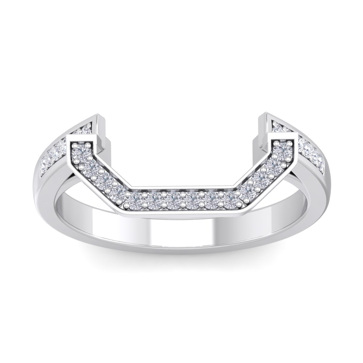 1/5 Carat Diamond Wedding band ring matching for JWL24914 in 14K White Gold (5.4 g), , Size 4 by SuperJeweler