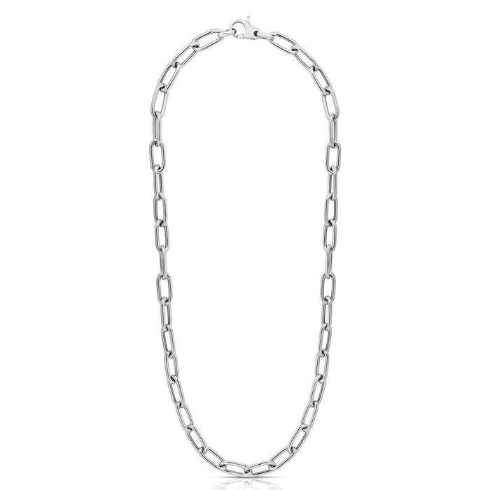 925 Sterling Silver Paperclip Chain Necklace, 20 Inches By SuperJeweler