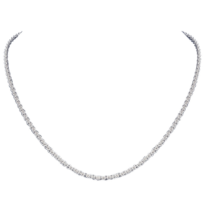 925 Sterling Silver Basket Chain Necklace, 18 Inches By SuperJeweler