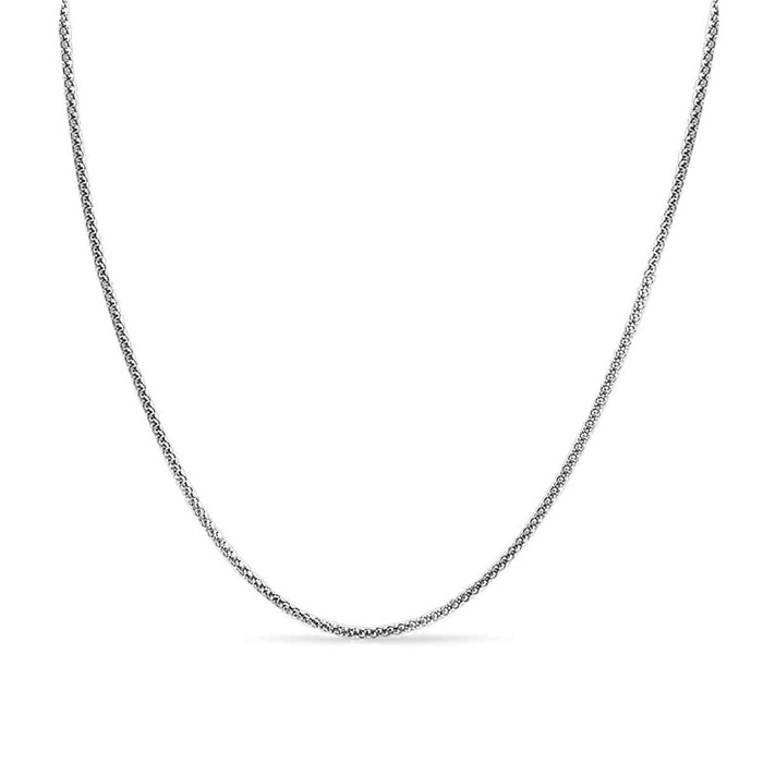 925 Sterling Silver 4.9mm Popcorn Chain Necklace, 18 Inches By SuperJeweler