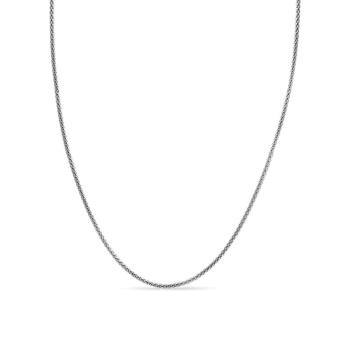 925 Sterling Silver 3.5mm Popcorn Chain Necklace, 18 Inches By SuperJeweler