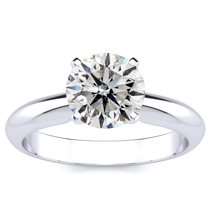 simple 0.5 carat solitaire cz engagement ring