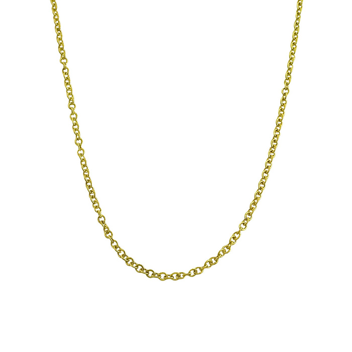 Yellow Gold (1.30 g) 1mm Open Cable Chain Necklace, 18 Inches by SuperJeweler