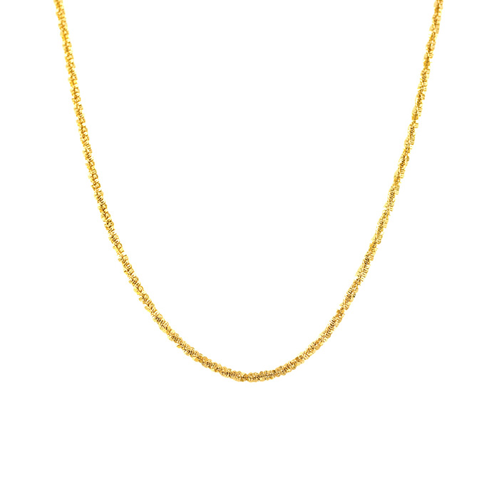 Yellow Gold (2.90 g) 1.2mm Adjustable Sparkle Chain Necklace, 22 Inches by SuperJeweler