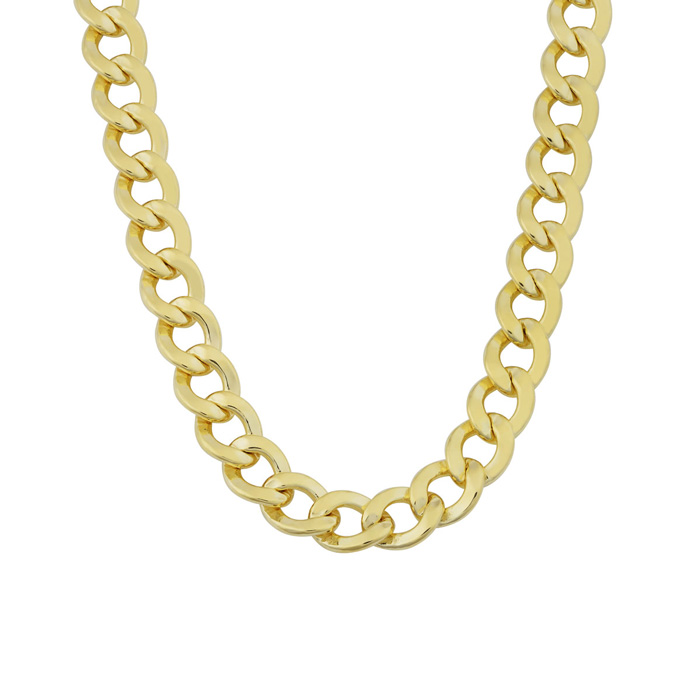 5.8mm Curb Link Chain Necklace, 20 Inches, Yellow Gold (24.60 G) By SuperJeweler