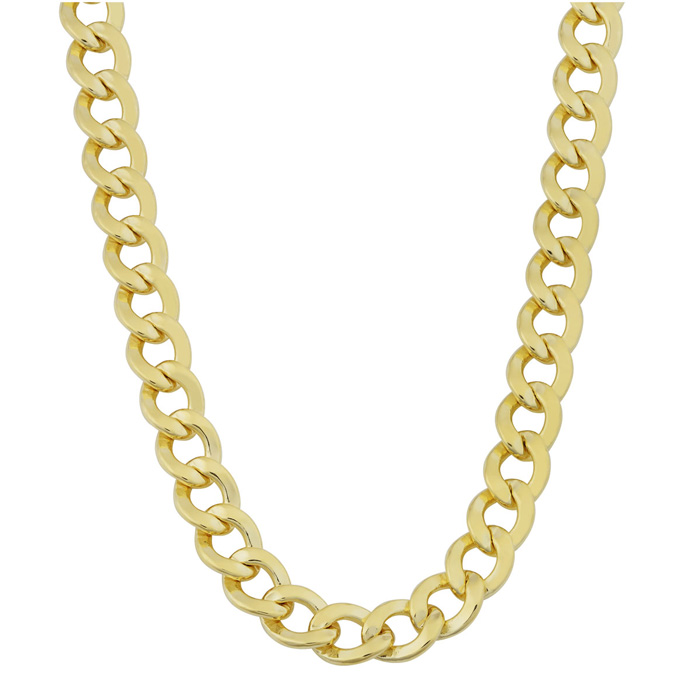 5.8mm Curb Link Chain Necklace, 30 Inches, Yellow Gold (37.10 g) by SuperJeweler
