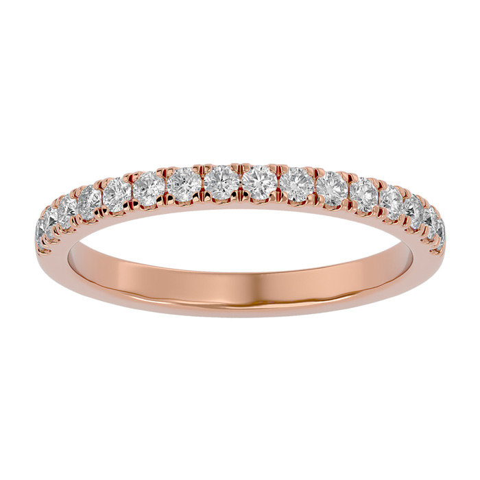 1/4 Carat Diamond Matching Wedding band in 14K Rose Gold (6.70 g), , Size 4 by SuperJeweler